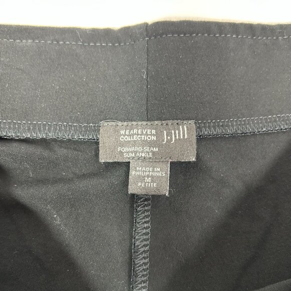 J.Jill Wearever Collection Forward Seam Slim Ankle Pull On Pants Black Petite M - Picture 4 of 11
